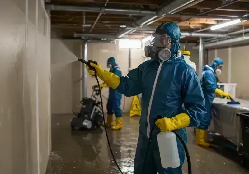 Basement Sanitization and Antimicrobial Treatment process in Fortuna, CA