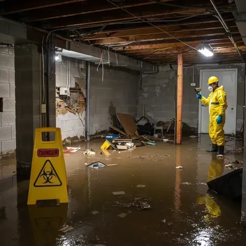 Flooded Basement Electrical Hazard in Fortuna, CA Property